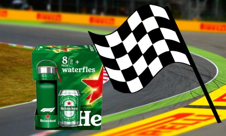 Heineken F1 Waterfles bij een eightpack